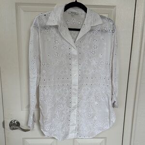 Madewell White Eyelet Blouse